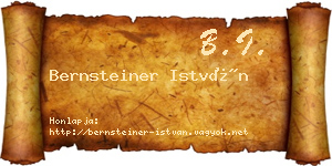 Bernsteiner István névjegykártya